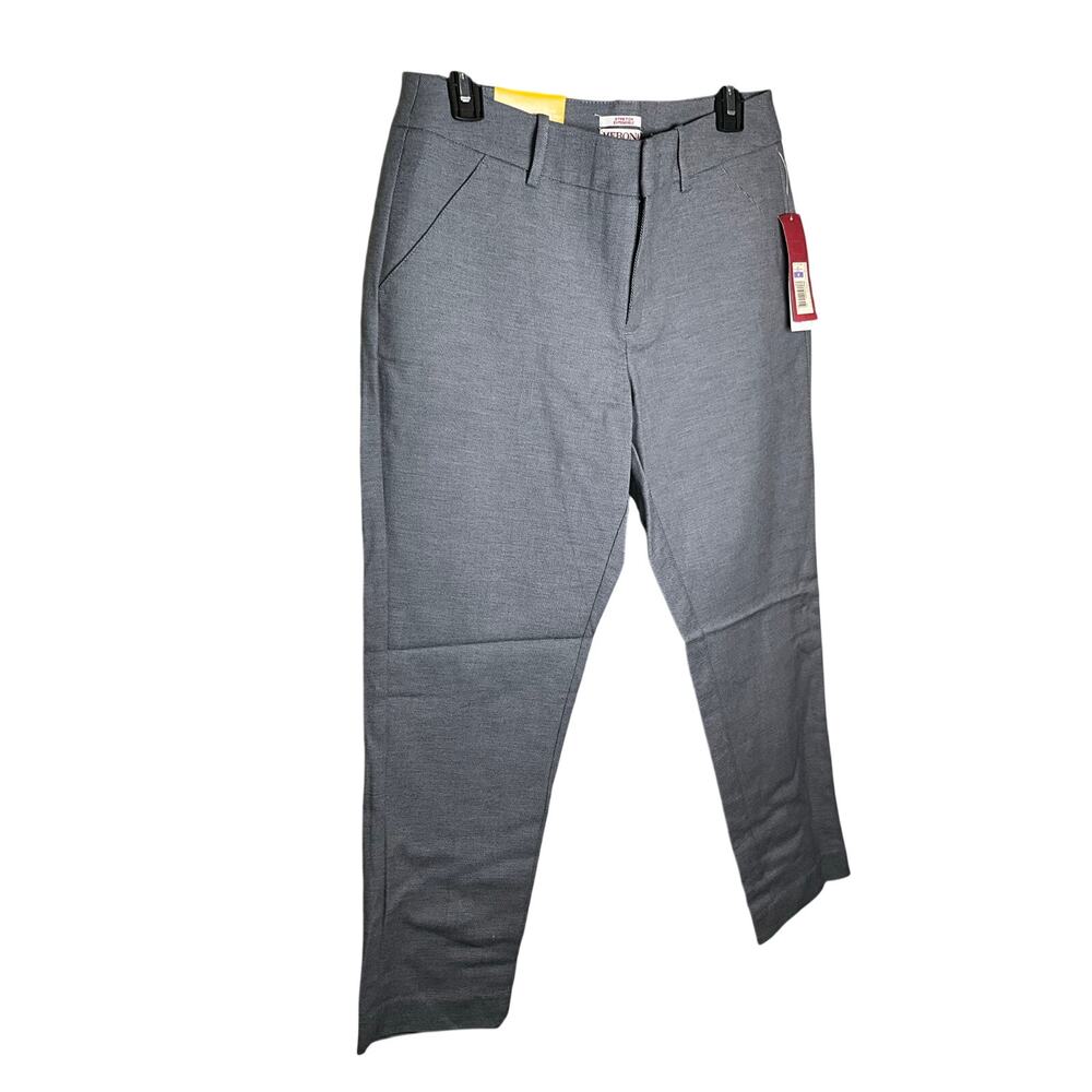 Merona Ankle Pants Classic Fit Mid Rise Stretch Extensible Gray Size 8 NWT